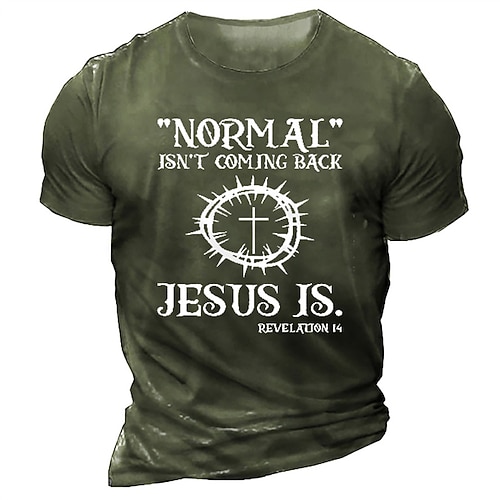 

Men's T shirt 3D Print Graphic Letter Crew Neck Casual Daily Print Short Sleeve Tops Fashion Vintage Designer Big and Tall Black Blue Gray