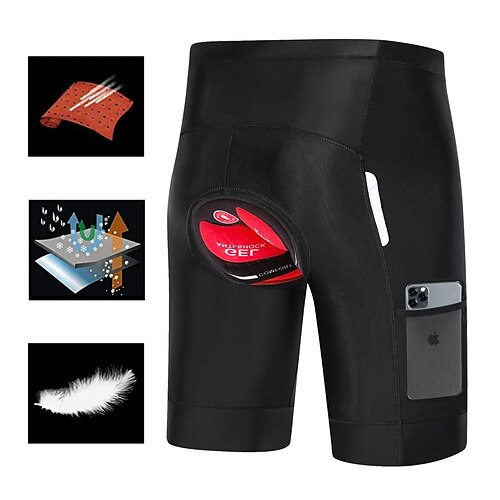 

CAWANFLY Men's Cycling Padded Shorts Cycling MTB Shorts Bike Shorts Pants Padded Shorts / Chamois Mountain Bike MTB Road Bike Cycling Sports Black Breathable Quick Dry Lycra Clothing Apparel Bike Wear