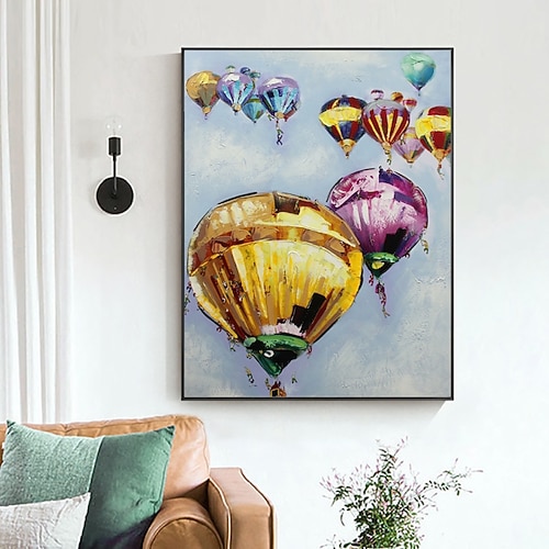 

Handmade Hand Painted Oil Painting Wall Art Abstract Balloon Weddings Home Decoration Decor Rolled Canvas No Frame Unstretched