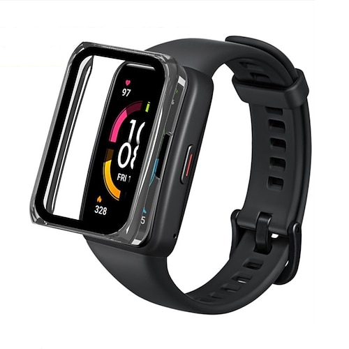 

1 Pack Watch Case with Screen Protector Compatible with Huawei Honor Band 6 Pro Scratch Resistant All Around Protective Shockproof Tempered Glass / PC Watch Cover