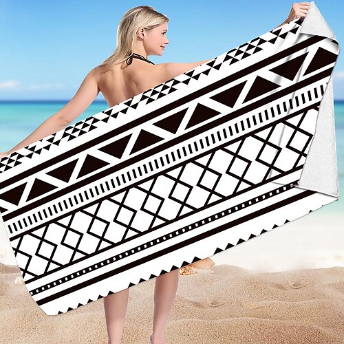 

1PCS Beach Towel, Microfiber Beach Towels, Oversized, Quick Dry Sand Proof, Absorbent, Compact, Beach Blanket, Lightweight Towel for The Swimming, Sports, Beach, Gym Stripes