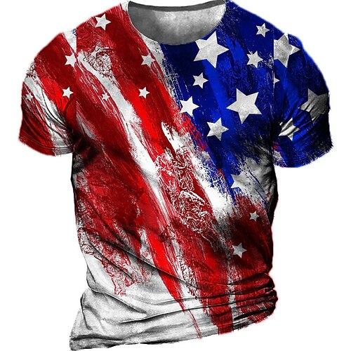 

Men's Unisex T shirt Tee Graphic Prints National Flag Crew Neck Green Blue Yellow Red 3D Print Outdoor Street Short Sleeve Print Clothing Apparel Vintage Sports Designer Casual / Summer / Summer