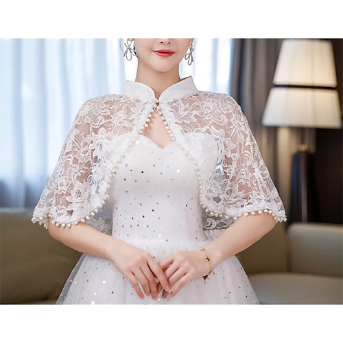 

Stole da donna Bolero Elegante Senza maniche Di pizzo Stole da matrimonio Con Di pizzo Per Festa / Serata Per tutte le stagioni