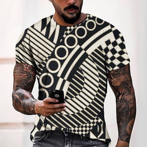 

Men's Tee T shirt Tee 3D Print Graphic Round Neck Casual Daily 3D Print Short Sleeve Tops Fashion Designer Cool Comfortable Black