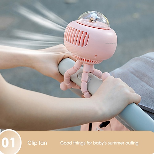 

USB Mini Charging Fan For Stroller Handheld Bladeless Turbo Fan