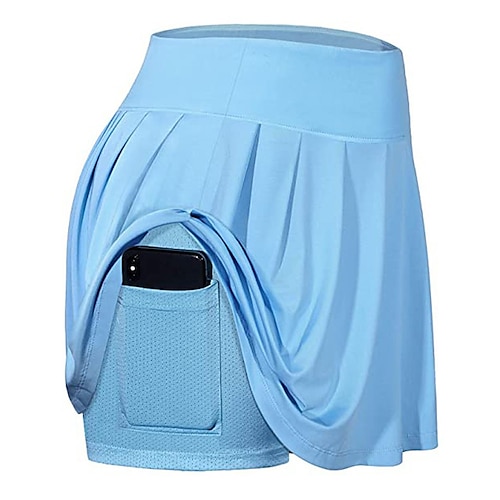

Women's Tennis Skirts Golf Skirts Golf Skorts With Pockets Quick Dry Moisture Wicking Skirt Regular Fit With Inner Shorts Solid Color Summer Gym Workout Tennis Golf / Micro-elastic / Lightweight
