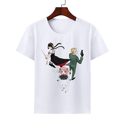 

Inspired by SPY×FAMILY Loid Forger Yor Forger Anya Forger T-shirt Cartoon 100% Polyester Anime Harajuku Graphic Kawaii T-shirt For Men's / Women's / Couple's