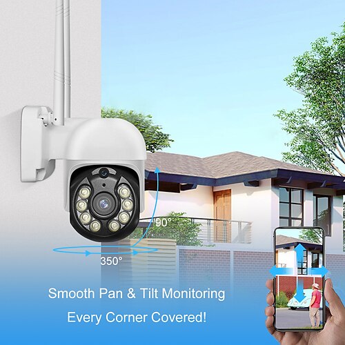 

IP Camera 3MP PTZ dome WIFI Motion Detection Remote Access Night Vision Outdoor Apartment Garden Support 128 GB