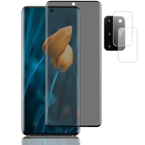 

1 Pack Galaxy S20 5G Privacy Screen Protector 2 Pack Camera Lens Protection Films 9H Hardness 3D Full Coverage Easy Installation Tempered Glass Suitable for Samsung Galaxy S20 (6.2)