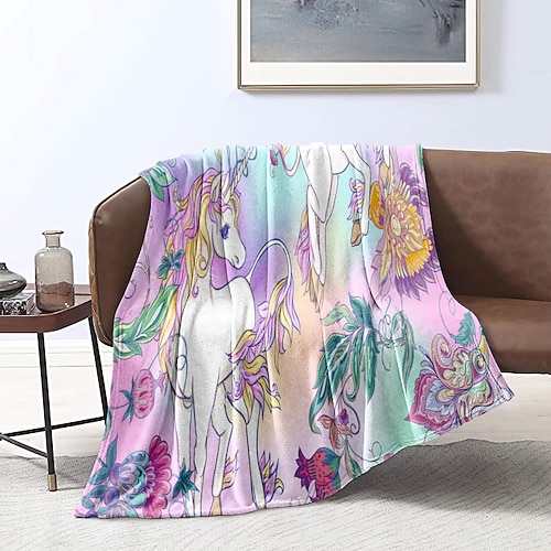 

Cartoon Blanket Soft Cozy Fleece Fall Throw Blanket for Bed Sofa Outdoor Lightweight Flannel Blanket for Kids Women Man Birthday Gift Bedroom Decor