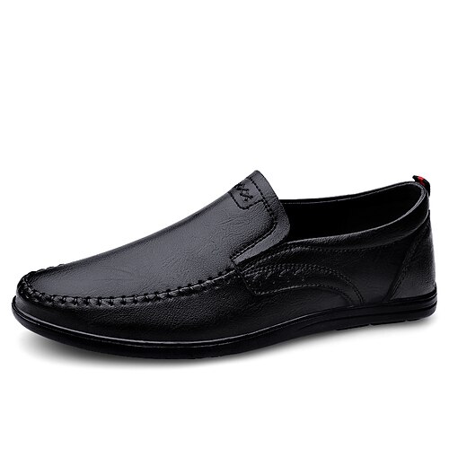

Men's Loafers Slip-Ons Classic British Daily Office Career PU Booties / Ankle Boots Dark Brown Black Fall Spring