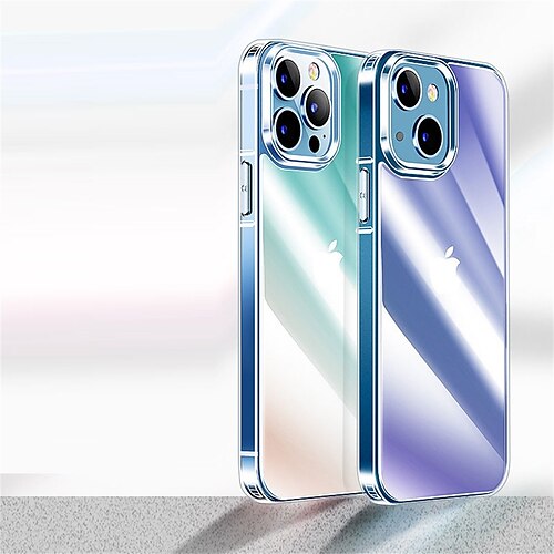 

Phone Case For Apple Classic Series iPhone 13 12 11 Pro Max Mini Bumper Frame Dustproof Four Corners Drop Resistance Transparent TPU PC