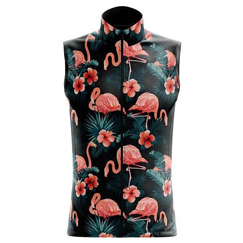 

21Grams Women's Cycling Jersey Sleeveless Bike Top with 3 Rear Pockets Mountain Bike MTB Road Bike Cycling Fast Dry Breathable Soft Back Pocket Pink Green Animal Polyester Spandex Sports Clothing