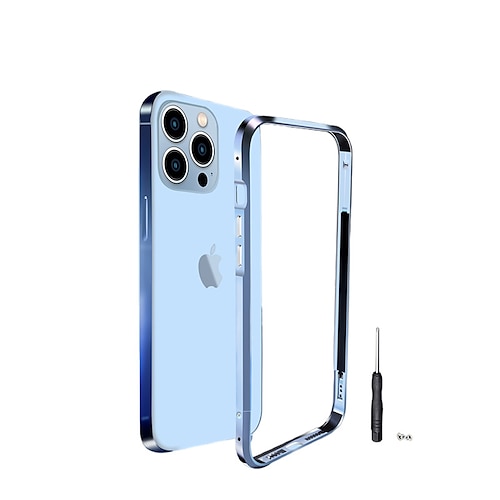 

Phone Case For Apple Bumper iPhone 13 Pro iPhone 13 Pro Max iPhone 12 Pro Max iPhone 12 Pro Bumper Frame Shockproof Solid Colored Aluminum Alloy