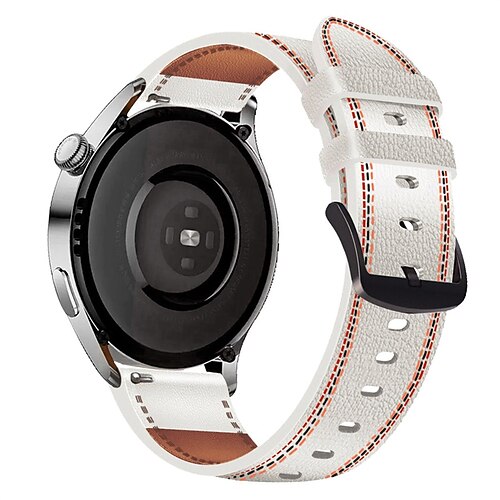 

1 pcs Smart Watch Band for Samsung Galaxy Watch 3 45mm, Watch 46mm Gear S3 Frontier, Gear S3 Classic 22mm Genuine Leather Smartwatch Strap Luxury Adjustable Breathable Sport Band Replacement