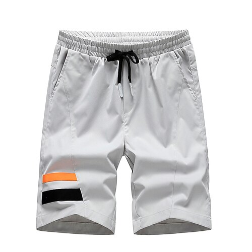 

Men's Casual Shorts Shorts Cargo Shorts Pocket Elastic Waist Knee Length Pants Sports Outdoor Casual Micro-elastic Solid Color Breathable Outdoor Mid Waist White Black M L XL XXL 3XL / Summer