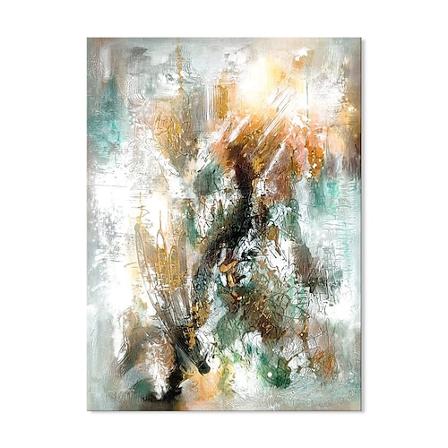 

Oil Painting Hand Painted Vertical Abstract Modern Rolled Canvas (No Frame)