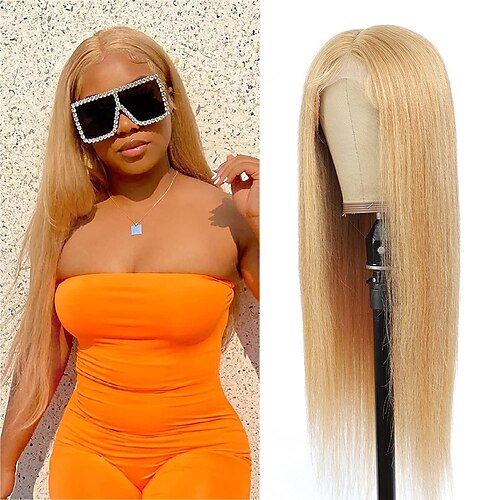 

Human Hair 13x4 Lace Front Wig Free Part Brazilian Hair Natural Straight Light Brown Wig 150% Density Classic Easy to Carry Natural Hairline For Women 22 inch Human Hair Lace Wig Lightinthebox