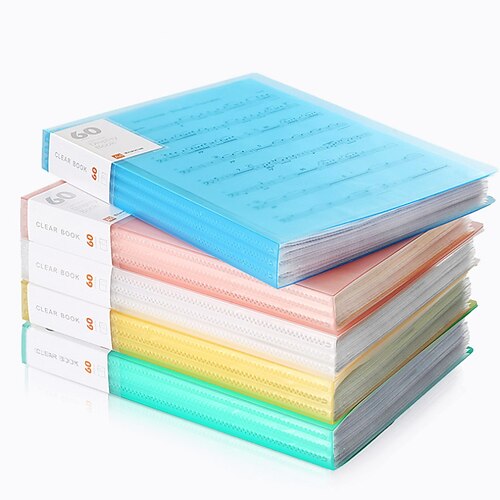 

Document Bag PP Waterproof Clear Multicolor File Organizer A4 Size Receipts Documents