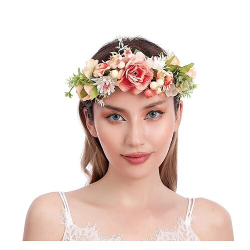 

Nueva y creativa simulación de tela, guirnalda de flores, foto bohemia, accesorios para el cabello ajustables para damas, flores falsas para boda, arco, jardín, pared, fiesta en casa, hotel, oficina,