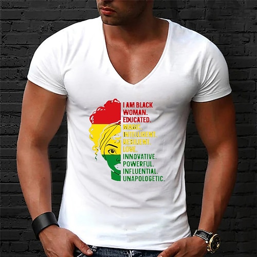 

Men's Unisex T shirt Tee Hot Stamping Human face Letter V Neck Street Casual Print Short Sleeve Tops Simple Basic Casual Designer White Black Light gray
