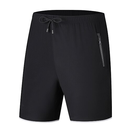 

Men's Classic Style Fashion Active Shorts Drawstring Elastic Drawstring Design Knee Length Pants Sports Outdoor Casual Micro-elastic Solid Color Comfort Breathable Mid Waist Black Gray XL XXL 3XL 4XL