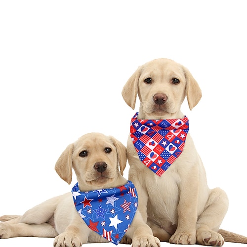 

Dog Bandanas 4th of July Decoration Dog Dog Scarf Dog Bandana & Dog Hat Tie / Bow Tie Bowknot Stars Fashion Cute Sports Casual / Daily Dog Clothes Puppy Clothes Dog Outfits Soft Rosy Pink Costume for Girl and Boy Dog Cotton
