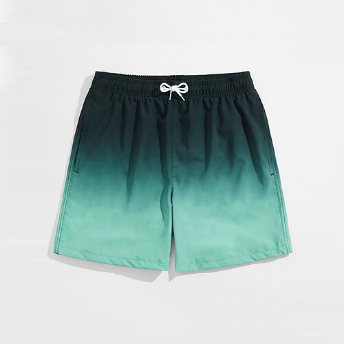 

Men's Classic Style Casual Shorts Beach Shorts Drawstring Elastic Drawstring Design Short Pants Casual Daily Micro-elastic Graphic Gradient Comfort Breathable Mid Waist Black Green Blue Yellow Army