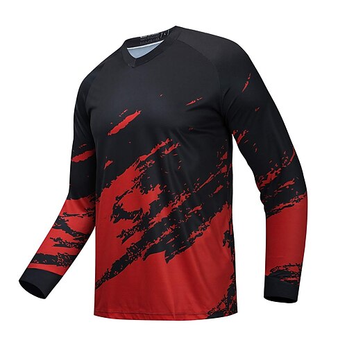 

21Grams Men's Downhill Jersey Short Sleeve Mountain Bike MTB Road Bike Cycling Black Graffiti Bike Breathable Quick Dry Moisture Wicking Polyester Spandex Sports Graffiti Clothing Apparel