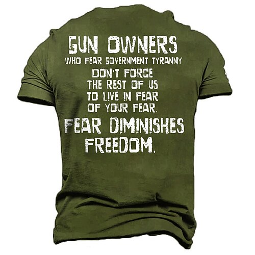 

Men's Unisex T shirt Tee 3D Print Graphic Prints Letter Crew Neck Street Daily Print Short Sleeve Tops Casual Vintage Designer Big and Tall Gray Army Green