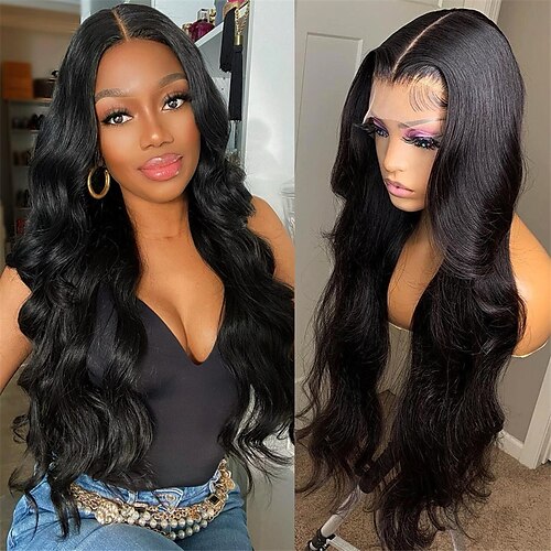 

Short Bob Wig 13X4 Lace Front Human Hair Wigs For Black Women Brazilian Body Wave Transparent Lace Frontal Wig Human Hair Pre Plucked