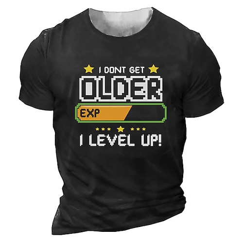 

Men's Unisex T shirt Tee 3D Print Graphic Prints Letter Crew Neck Street Daily Print Short Sleeve Tops Casual Designer Big and Tall Sports Black Army Green Dark Gray