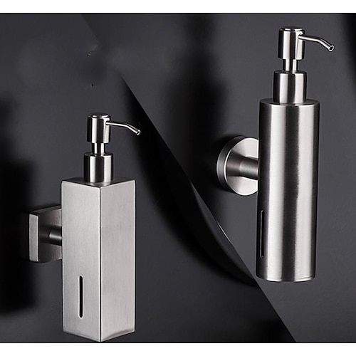 

304 Stainless Steel Soap Dispenser For Shower, Bathroom Shower Gel Shampoo Press Wall-Mounted