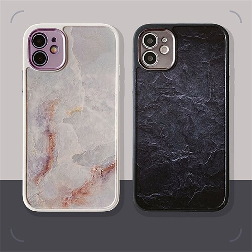 

Phone Case For Apple Classic Series iPhone 13 Pro Max 12 11 SE 2022 X XR XS Max 8 7 Bumper Frame Shockproof Dustproof Marble TPU