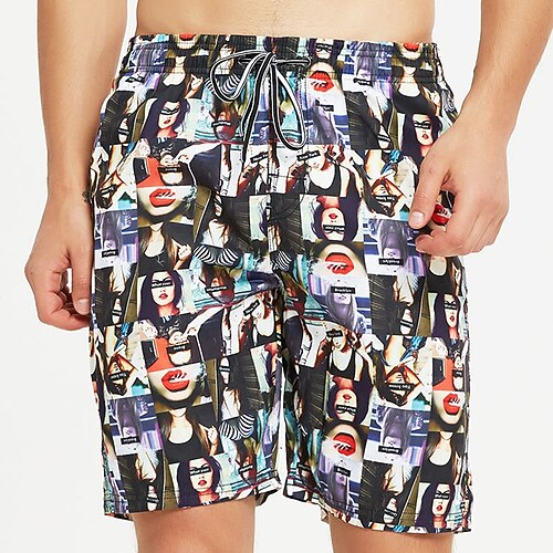 

Men's Swim Trunks Swim Shorts Quick Dry Lightweight Board Shorts Bathing Suit with Pockets Drawstring Swimming Surfing Beach Water Sports Printed Summer / Stretchy