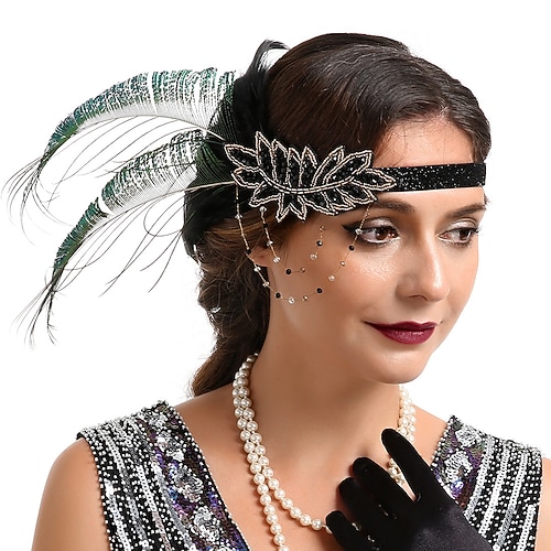 

Charleston Retro Vintage Roaring 20s 1920s The Great Gatsby Flapper Headband Women's Costume Vintage Cosplay Party / Evening Headwear Masquerade