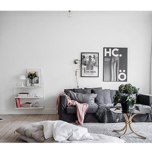 

Black and White Modern Minimalist Solid Color Wallpaper Wall Covering Waterproof and Anti-fouling Non-woven Fabric Home Decor 53950cm