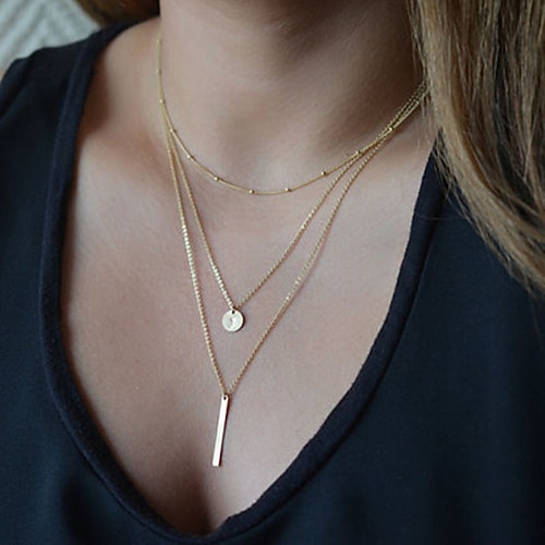 

Women's necklace Chic & Modern Street Geometry Necklaces / 3 Layered Necklace / Dailywear / Spring / Summer / Fall / Winter