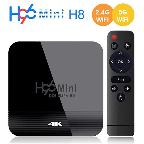 

H96 mini H8 Smart TV Box H96MINI RK3228 2.4G5G Wifi Android 9 BT4.0 4K Suppot Youtube Google Play DLNA Airplay Cas Set Top Box