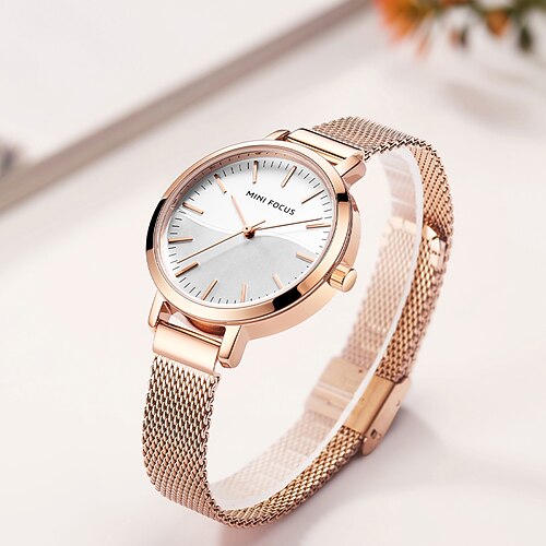 

MINI FOCUS Quartz Watch for Women Analog Quartz Stylish Fashion Waterproof Creative Metal Alloy Fashion