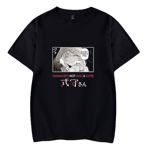 

Inspired by Shikimori's Not Just a Cutie Shikimori Micchon Cosplay Costume T-shirt 100% Polyester Pattern Harajuku Graphic Kawaii T-shirt For Men's / Women's / Couple's