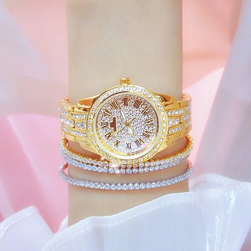 

Quartz Watch for Women Analog Quartz Stylish Glitter Luxury Fashion Creative Stainless Steel Stainless Steel Creative / One Year