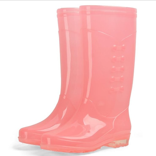 

korea winter high tube adult ladies fashion jelly rain boots waterproof shoes non-slip women's long tube transparent rain boots
