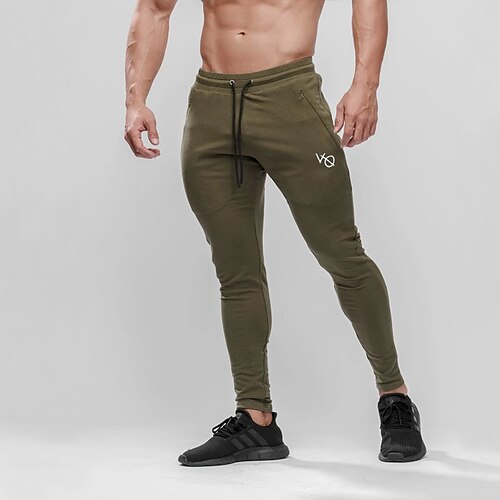 

Men's Joggers Sweatpants Drawstring Side Pockets Bottoms Athletic Athleisure Breathable Moisture Wicking Soft Fitness Gym Workout Running Sportswear Activewear Solid Colored Black Green Blue