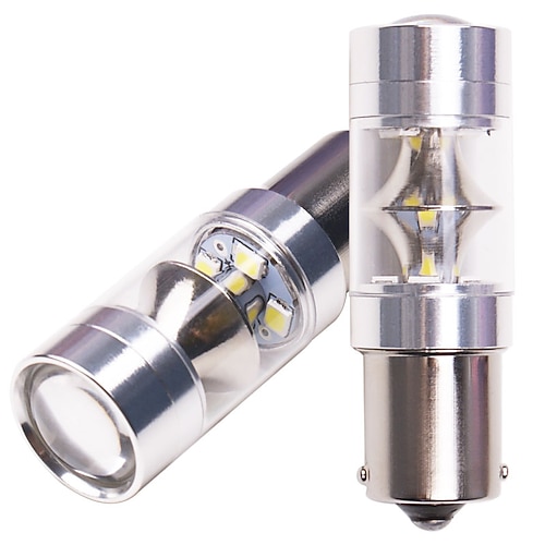 

OTOLAMPARA 2pcs 1156 BA15S P21W Car LED Turn Signal Bulb Parking Lamp 12V Auto Brake Lights White