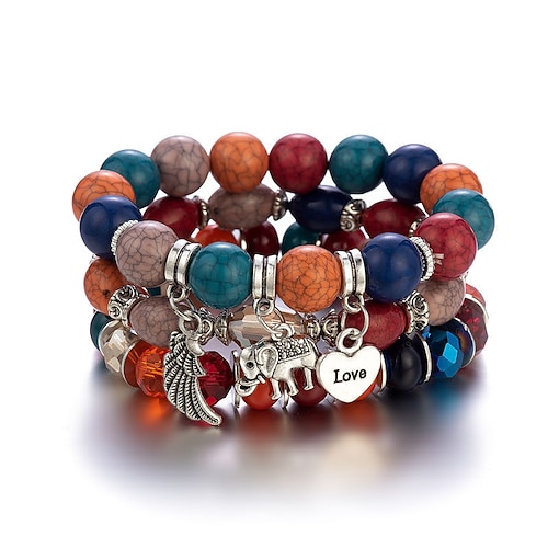 

Femme Bracelets Artistique Soirée Bloc de couleur Bracelet / Beige / Blanc / Rouge / Bleu / L'autume