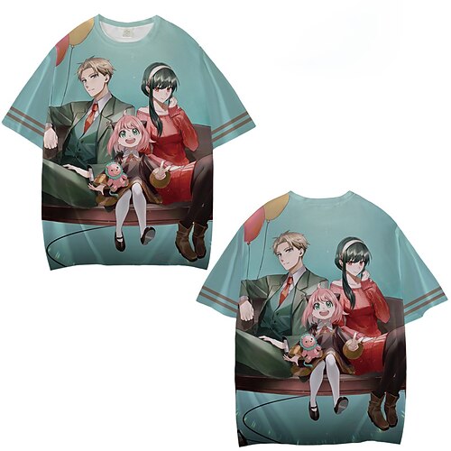 

Inspired by SPY×FAMILY Loid Forger Yor Forger Anya Forger T-shirt Cartoon 100% Polyester Anime Harajuku Graphic Kawaii T-shirt For Men's / Women's / Couple's