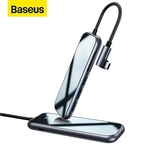 

Baseus Multi-functional HUB (Type-C to 3 x USB3.0 HD4KSD/TFPD) Deep gray