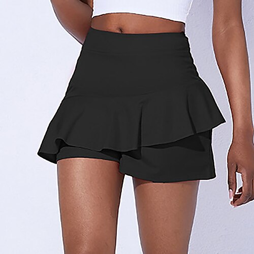 

Women's Tennis Skirts Golf Skirts Golf Skorts With Pockets Quick Dry Moisture Wicking Skirt With Inner Shorts Solid Color Summer Gym Workout Tennis Golf / Lightweight