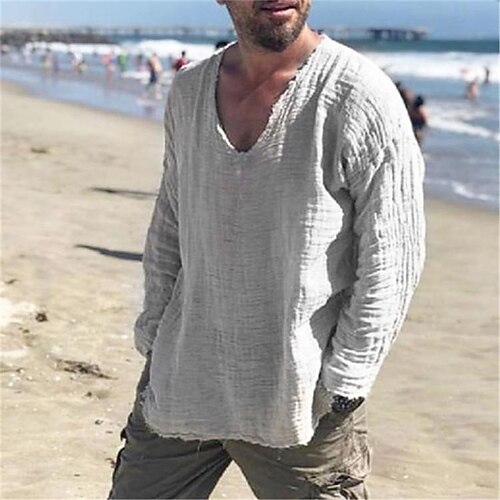

Men's Hiking Tee shirt Henley Shirt Tee Tshirt Top Outdoor Breathable Quick Dry Lightweight Sweat wicking Summer Solid Color Orange red White grey Gray Climbing Camping / Hiking / Caving Traveling
